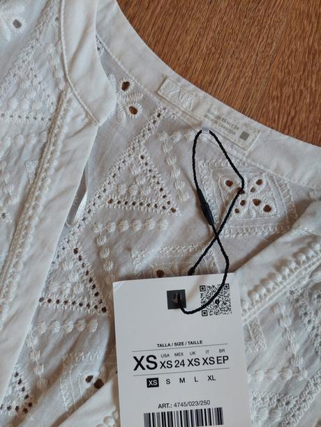 Madeirové šaty s výšivkou zara, zara,34 / 36 / s / xs