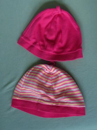 Dievčenské čiapočky - veľ. 3-6m - 62-68, 62