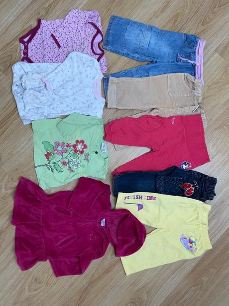 12-18mes. 86č balík oblečenia s dlhým rukávom, 86–98