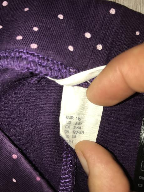 Legíny bodka 5-6 rokov hrubšie , h&m,116