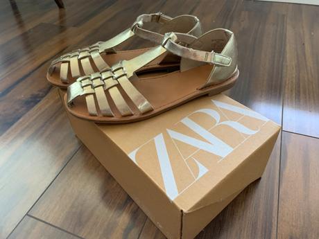 Zlaté sandálky zara, zara,37