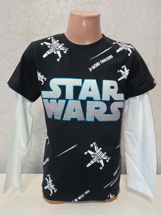 Chlapčenské tričko dlhý rukáv star wars,6-7 r., ovs,122