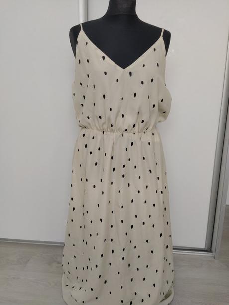 Krémové maxi šaty., l