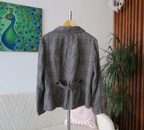 Dámske kárované sako/prechodný kabátik biba, 44