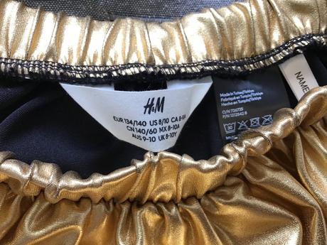 Zlatá sukňa tričko 134/140 cena spolu, h&m,134