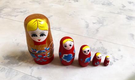 Drevené matriošky 5 ks,