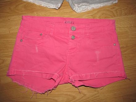 Ružové rifľové šortky v. m, terranova,m