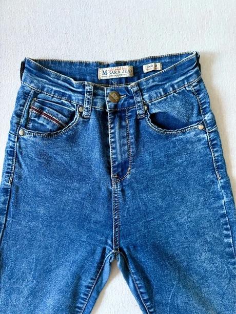 Dámske elastické skinny rifle, s