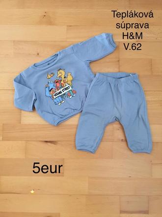 Mikina+ teplaciky set, h&m,62
