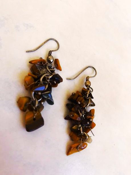 Náušnice z naturálnych kamienkov,