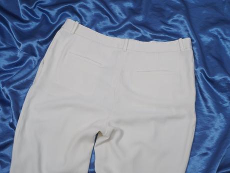 Kvalitné biele elegatné nohavice h&m, h&m,46
