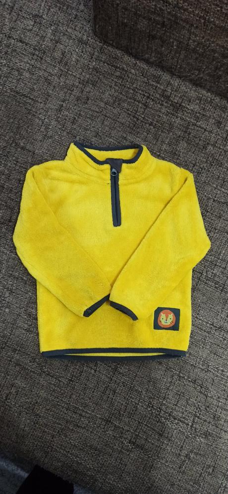 Žltá fleesová mikina, lupilu,92