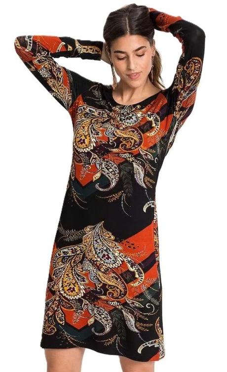 Džersejové šaty vzorované, l