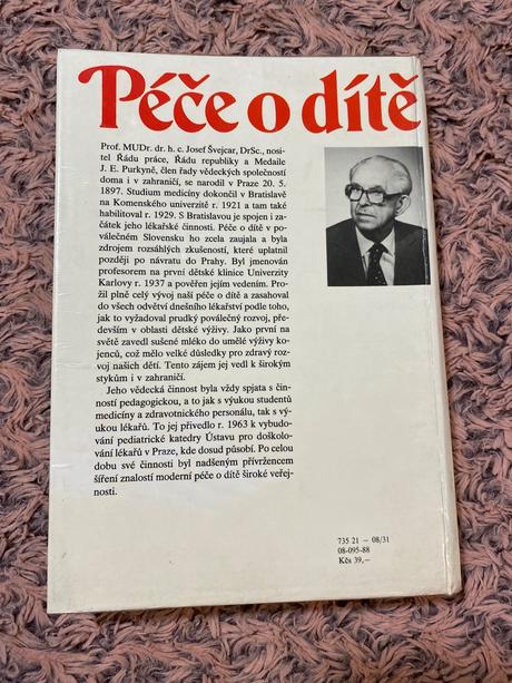 Krásna stará retro kniha péče o dítě švejcar josef, 