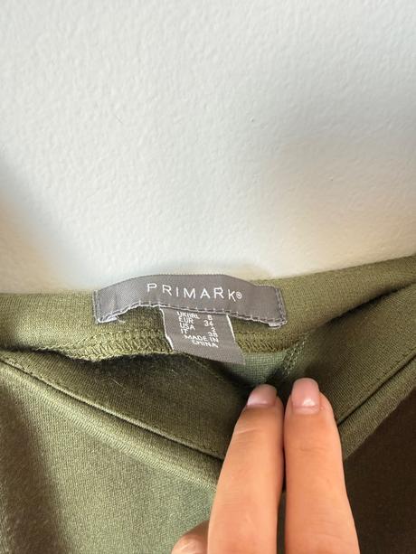Khaki olivove zelene midi šaty obtiahnute primark, primark,xs