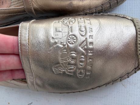 Coach luxusne znackove espadrilky zlate kozene 38, 38