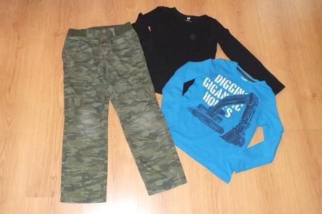 Tricka + nohavice do skoly, super stav, 122