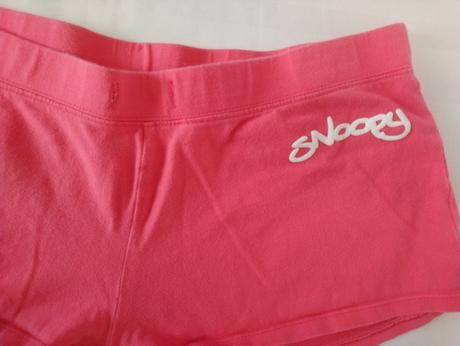 Dámske sýto ružové šortky snoopy, h&m, m, h&m,m