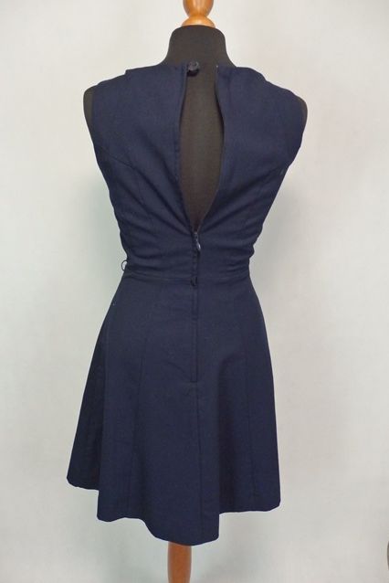 Kvalitné tmavomodré šaty, h&m,34