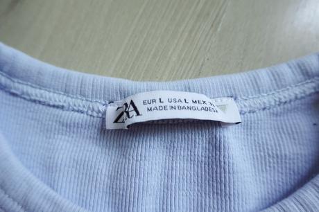 Vrúbkované tričko zara, zara,l