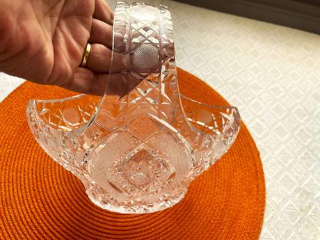 Masívna kryštálová misa bohemia,