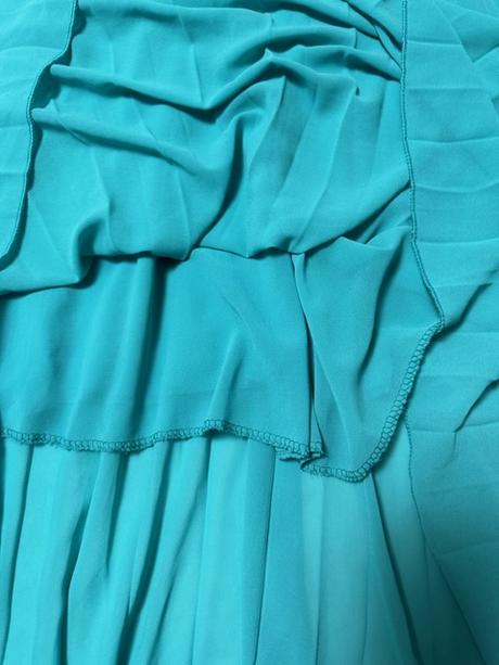 Zelené letné dlhé šaty s volánikom m/l, l