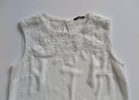 Elegantná biela blúzka s čipkou, orsay,40