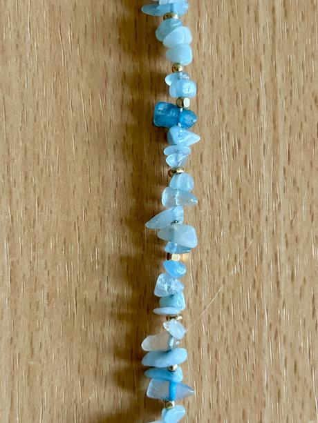 Náhrdelník z kameňa akvamarín,