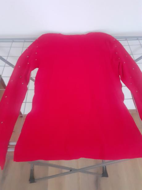 Červený dievčenský pulóver, yessica,164