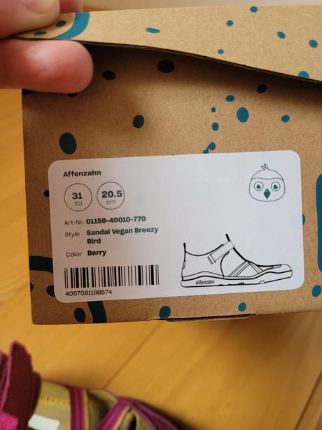 Sandále affenzahn 31, affenzahn,31