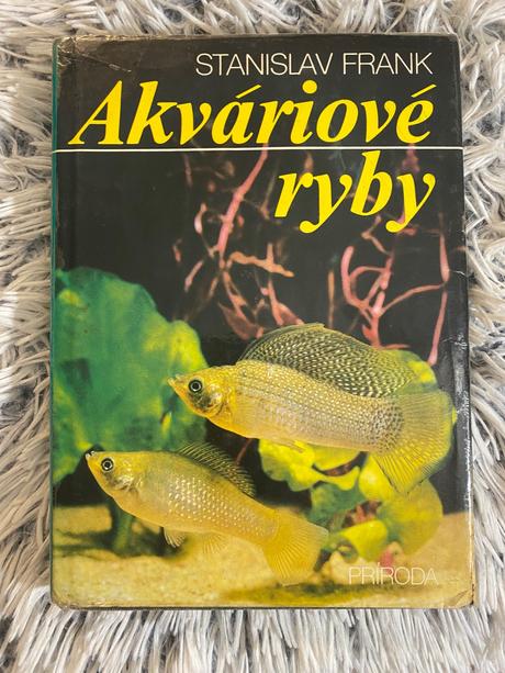 Stará retro kniha akváriové ryby stanislav frank,