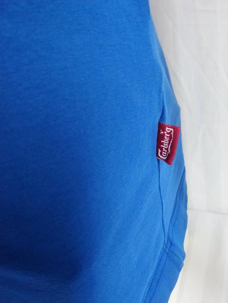 Pánske elastické modré tričko carlsberg, italy, s