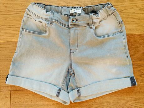 Rifľové šortky strečové, name it,164