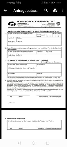 Potvrdili vám tlačivo na rakúsky dôchodok?