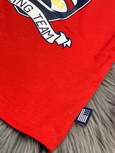 Chlapčenské tričko s potlačou červené (6-9 mes.), original marines,68