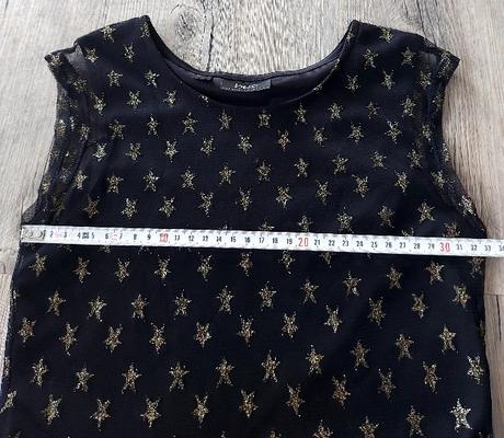 Čierne šaty so zlatými hviezdičkami, bonprix,146