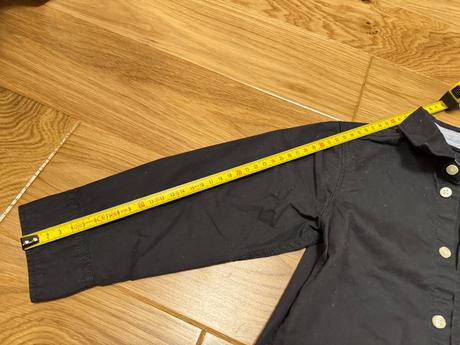 Modrá bodkovaná košeľa, h&m,98