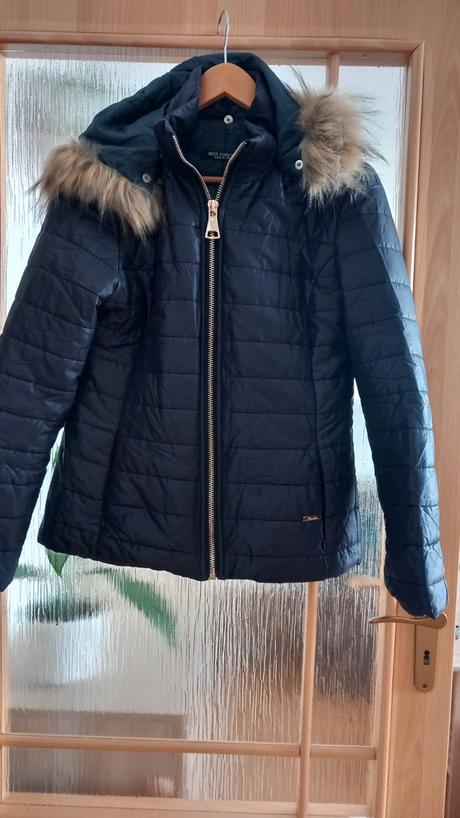 Tmavomodrá bunda m/l, m