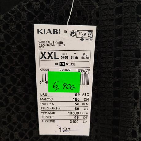 Podšitý bavlnený top/tričko veľ. xxl, xxl