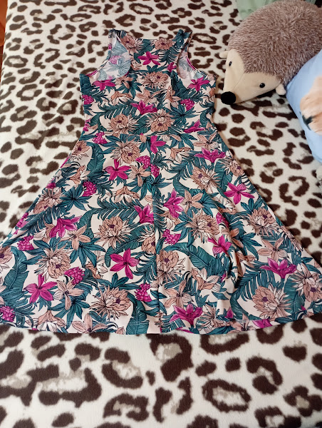 Kvetované šaty, h&m,s