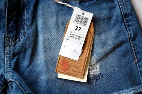 Štýlové rifľové šortky, timeout,s