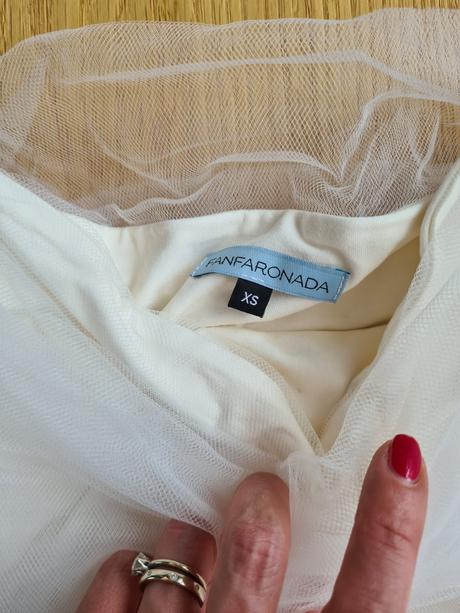 Biely tylový top, xs