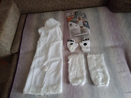 Nový kostým na karneval ľadový medveď veľ.10-12, 