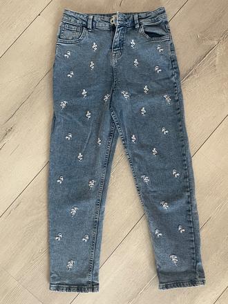 Vyšívané rifle kvetinkove 10-11r, f&f,146