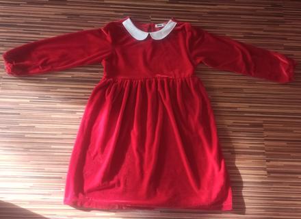 Cervene zamatove saty 134, sinsay,134