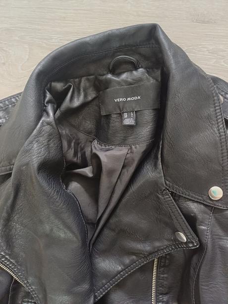Kožená "motorkárska" bunda m, vero moda,m