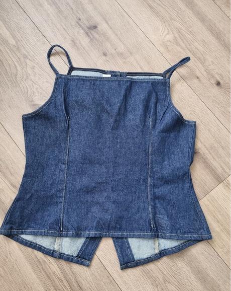 Rifľový top/vesta h&m veľ. 42, h&m,42