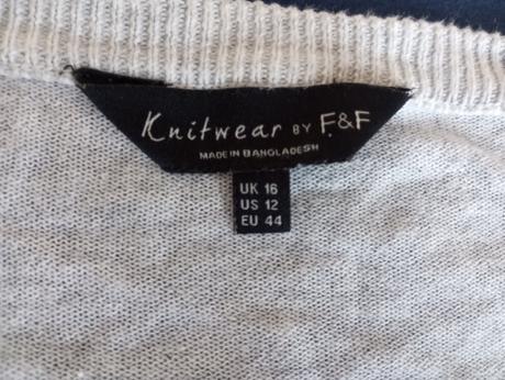 Šedý kardigan, f&f,44