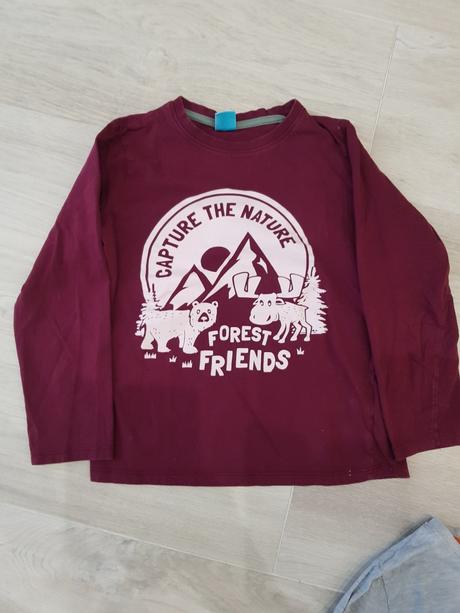 Tričká s dlhým rukávom a mikinka veľkosť 128, 128