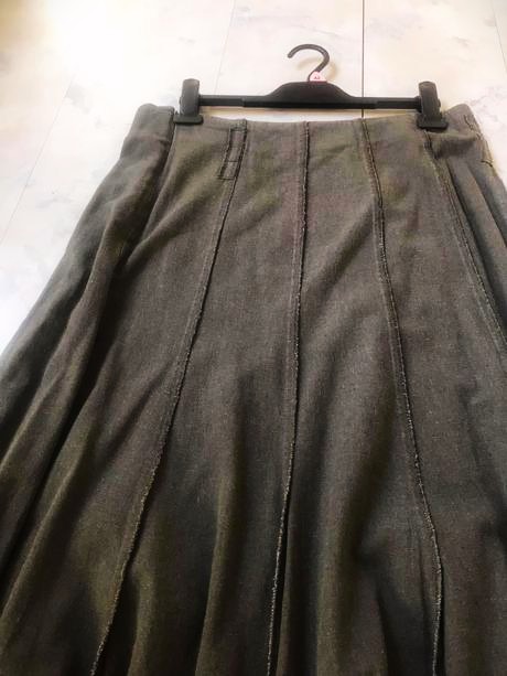 Ľanová tulipánková dlhšia sukňa, george,44